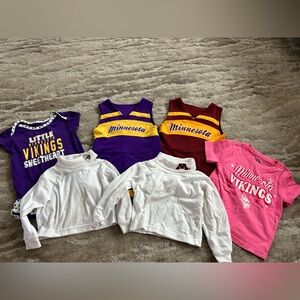 Minnesota Kids Shirts - Purple, White, Pink